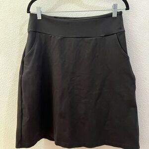 Betabrand black Knee-length A-line Skirt/Skort, Large Petite